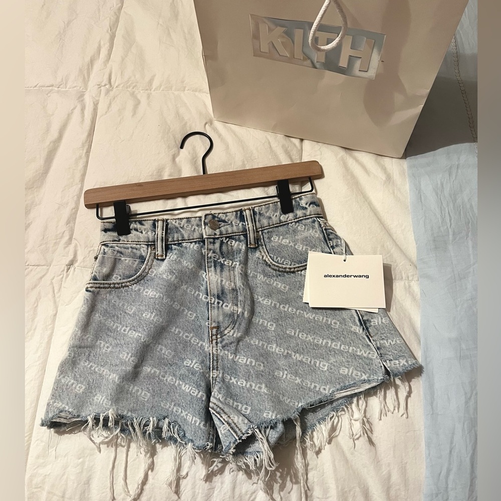 Alexander Wang Bite High Rise Jean Shorts